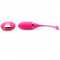 Remote Control Vibrating Egg, 10 Function, Rechargeable, Silicone, PINK